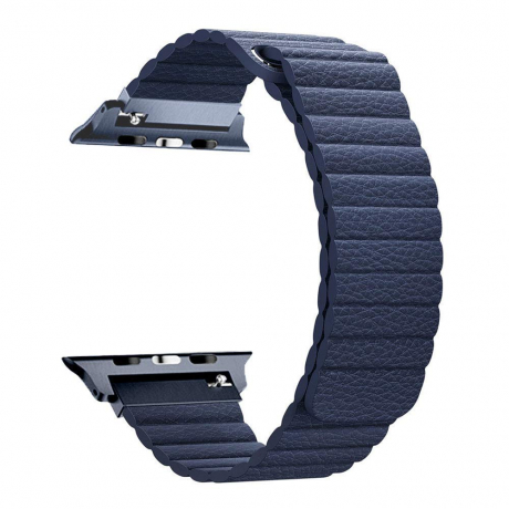 BStrap Leather Loop remienok na Apple Watch 38/40/41mm, Dark Blue (SAP010C03)