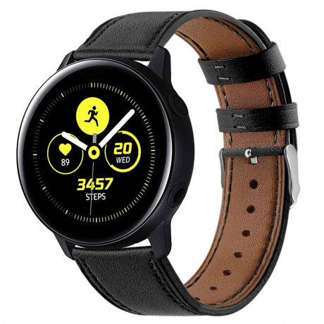 BStrap Leather Italy remienok na Samsung Galaxy Watch 42mm, black (SSG012C0102)