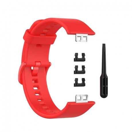 BStrap Silicone remienok na Huawei Watch Fit, red (SHU005C03)