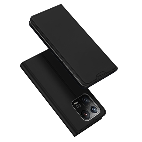 Dux Ducis Skin Pro knižkové kožené puzdro na Xiaomi 13 Pro, čierne