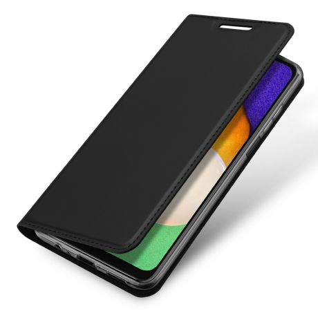 DUX DUCIS Skin Pro knižkové kožené puzdro na Samsung Galaxy A13 5G, čierne