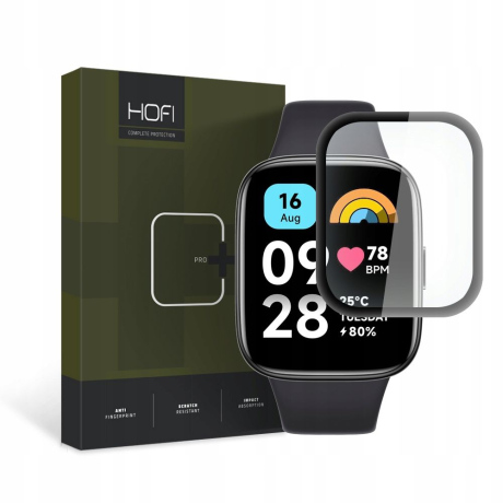 HOFI Hybrid ochranné sklo na Xiaomi Redmi Watch 3 Active, černé