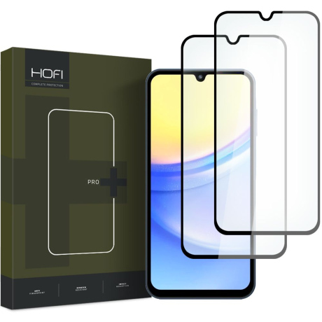 HOFI Glass Pro Full Screen 2x ochranné sklo na Samsung Galaxy A15 4G 5G / A25 5G, černé