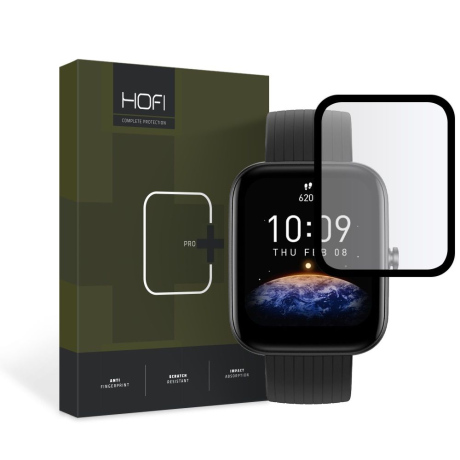 HOFI Hybrid ochranné sklo na Amazfit Bip 3 / 3 Pro, černé