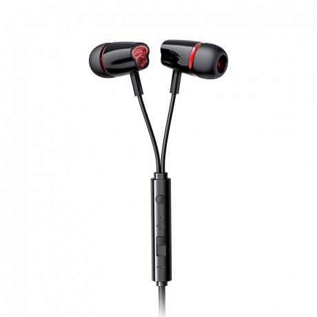 Joyroom In-ear Wired Control slúchadlá do uší 3.5mm, černé (JR-EL114)