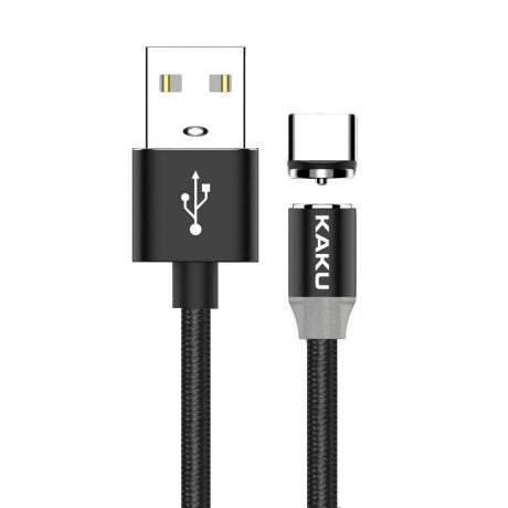 KAKU Magnetic kabel USB / USB-C 3A 1m, černý (KSC-306)
