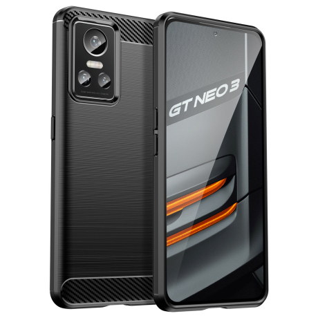 MG Carbon Case Flexible silikónový kryt na Realme GT Neo 3, čierny
