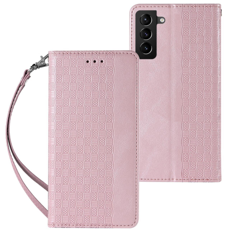 MG Magnet Strap knižkové kožené puzdro na Samsung Galaxy A23 5G, ružové