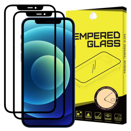 MG Full Glue Super Tough 2x ochranné sklo na iPhone 12 Pro Max, černé