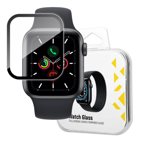 MG Watch Glass Hybrid ochranné sklo na Apple Watch 4/5/6/SE 44mm, černé