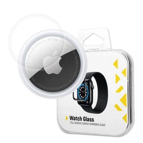 MG Watch Glass Hybrid ochranné sklo na Apple AirTag, čierne