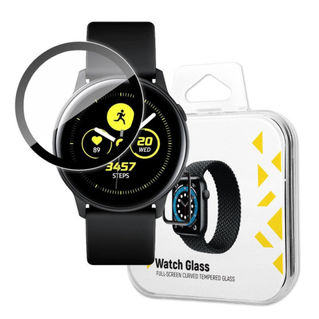 MG Watch Glass Hybrid ochranné sklo na Samsung Galaxy Watch Active, černé