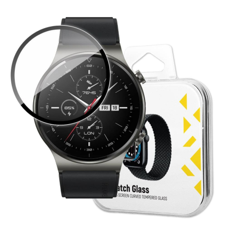 MG Watch Glass Hybrid ochranné sklo na Huawei Watch GT 2 46 mm, čierne