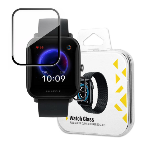 MG Watch Glass Hybrid ochranné sklo na Xiaomi Amazfit Bip U Pro, čierne