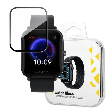 MG Watch Glass Hybrid ochranné sklo na Xiaomi Amazfit Bip U, černé
