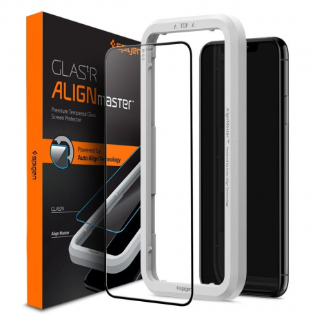 Spigen Glas.Tr Full Cover tvrzené sklo na iPhone 11 / XR, černé (AGL00106)