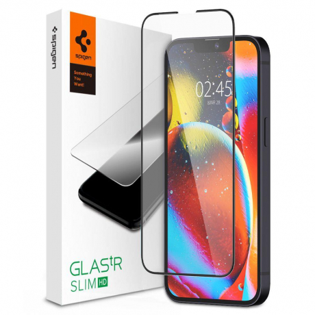 Spigen Glas.Tr Slim Full Cover ochranné sklo na iPhone 13 / 13 Pro, čierne (AGL03392)