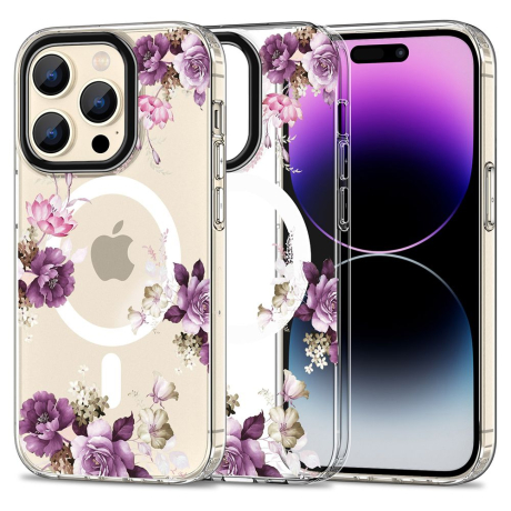 Tech-Protect Magmood MagSafe kryt na iPhone 15 Pro Max, spring floral