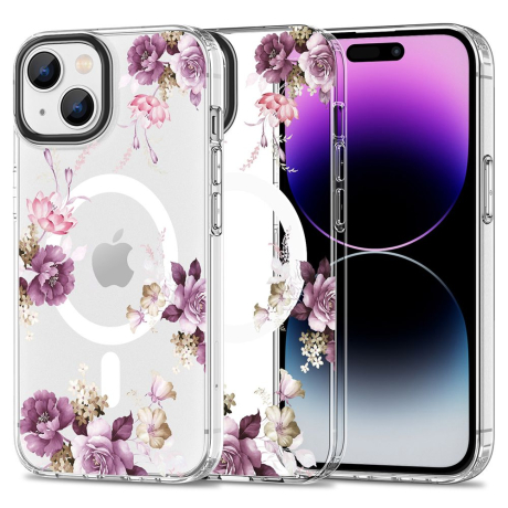 Tech-Protect Magmood MagSafe kryt na iPhone 15 Plus, spring floral