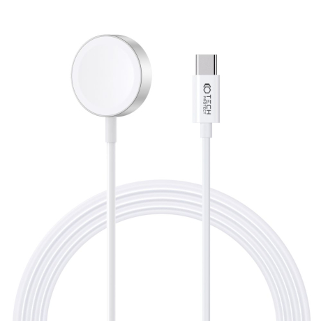 Tech-Protect Ultraboost USB-C magnetická nabíjačka na Apple Watch 1.2m, biela
