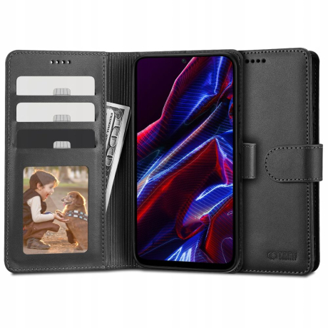 Tech-Protect Wallet knižkové puzdro na Xiaomi Redmi Note 12 / Poco X5 5G, čierne