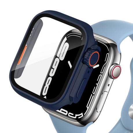 Tech-Protect Defense 360 puzdro na Apple Watch 7/8 45mm, modré/oranžové
