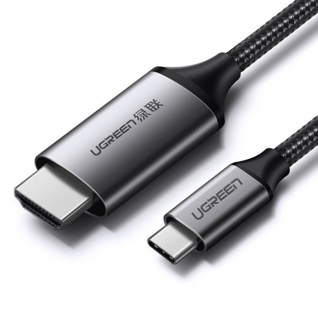 Ugreen MM142 kabel HDMI / USB-C 4K 1.5m, černý/šedý (MM142 50570)
