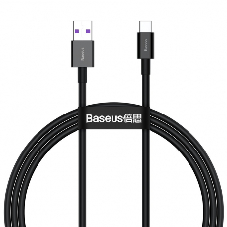 Baseus Superior kabel USB / USB-C 66W 6A 1m, černý (CATYS-01)