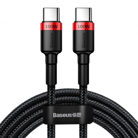 Baseus Cafule kábel USB-C / USB-C PD 2.0 5A 2m, čierny (CATKLF-AL91)