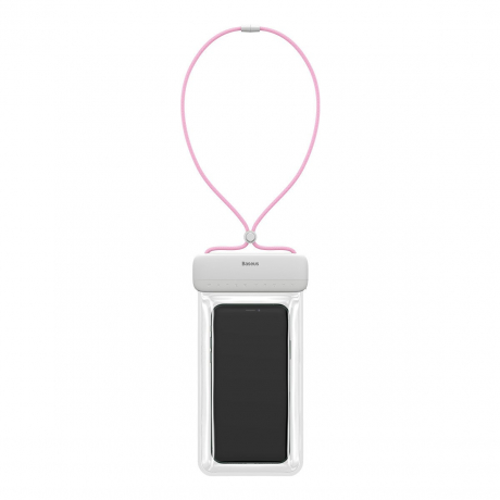 Baseus Let's Go vodotesné puzdro na mobil 7.2'', biele/ružové (ACFSD-D24)