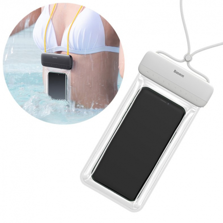 Baseus Waterproof vodotesné puzdro na mobil 7.2'', biele (ACFSD-D02)