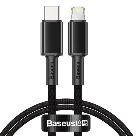 Baseus Data kábel USB-C / Lightning PD 20W 1m, čierny (CATLGD-01)