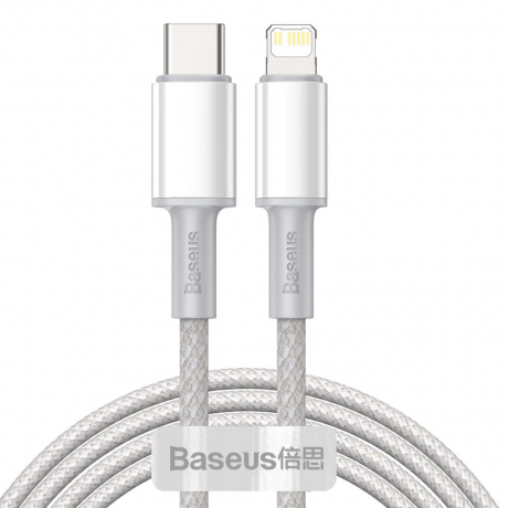 Baseus Data kabel USB-C / Lightning PD 20W 2m, bílý (CATLGD-A02)