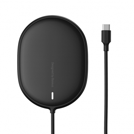 Baseus Light Magnetic bezdrôtová nabíjačka na iPhone 12 15W + USB-C kábel 1.5m, čierna (WXQJ-01)