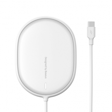 Baseus Light Magnetic bezdrôtová nabíjačka na iPhone 12 15W + USB-C kábel 1.5m, biela (WXQJ-02)