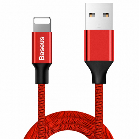 Baseus Yiven Braid kábel USB / Lightning 1,8m, červený (CALYW-A09)