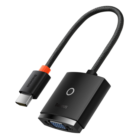 Baseus Lite adaptér HDMI - VGA / 3.5mm mini jack / micro USB, čierny (WKQX010101)