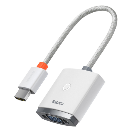 Baseus Lite adaptér HDMI - VGA / 3.5mm jack / micro USB, biely (WKQX010102)