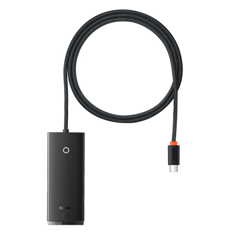 Baseus Lite HUB adaptér USB-C - 4x USB 1m, čierny (WKQX030401)