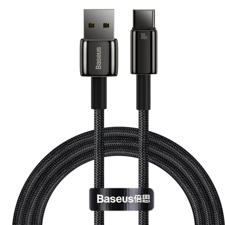 Baseus Tungsten kábel USB / USB-C 100W 1m, čierny (CAWJ000001)