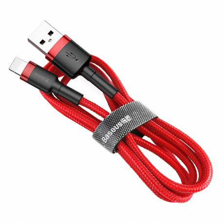 Baseus Cafule Durable Nylon Braided kabel USB / Lightning QC3.0 2m, červený (CALKLF-C09)
