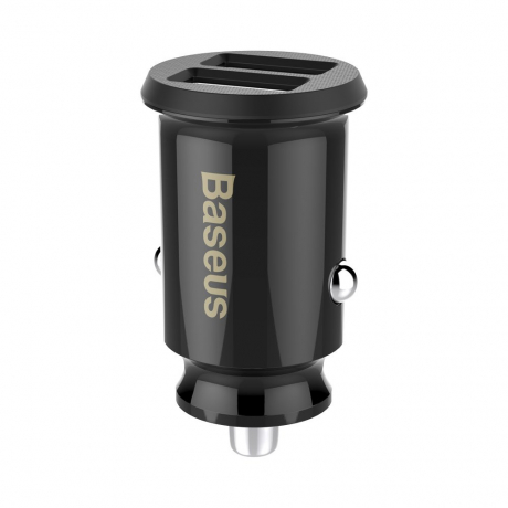 Baseus Grain smart autonabíjačka 2x USB 3.1A, čierna