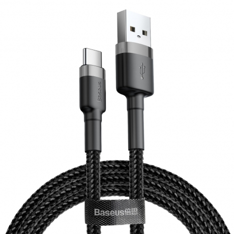 Baseus Cafule kábel USB / USB-C Quick Charge 3.0 2m, čierny/sivý