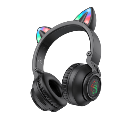 Borofone BO18 bezdrátové sluchátka s kočičíma ušima, černé