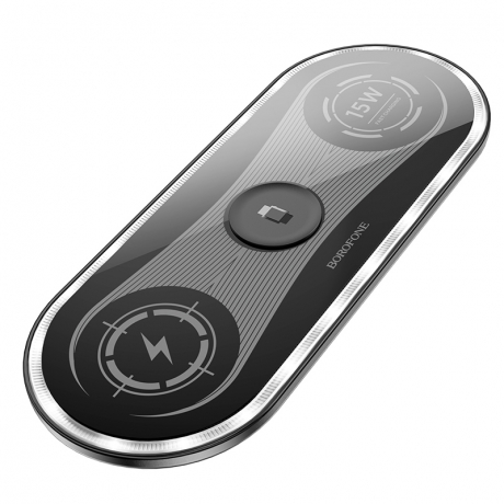 Borofone BQ14 3in1 bezdrôtová nabíjačka na smartfón / AirPods / Apple Watch 22.5W, čierna
