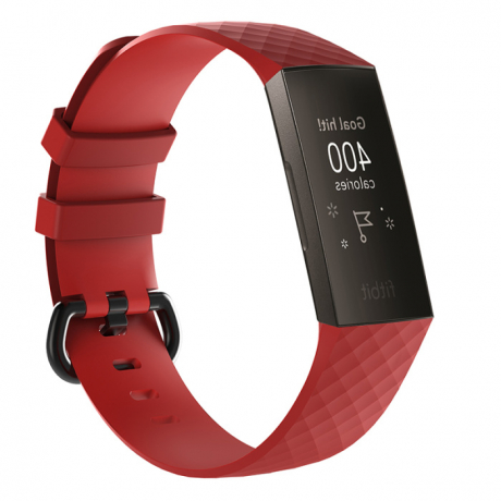 Fitbit Charge 3 Silicone Diamond (Small) řemínek, Red (SFI008C03)