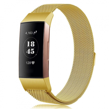 BStrap Milanese (Small) remienok na Fitbit Charge 3 / 4, gold (SFI005C03)