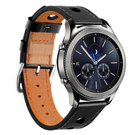 BStrap Leather Italy řemínek na Huawei Watch GT/GT2 46mm, black (SSG009C0103)