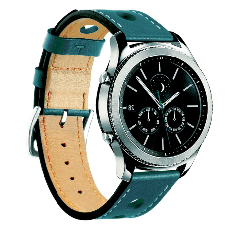 BStrap Leather Italy remienok na Samsung Galaxy Watch 3 45mm, dark teal (SSG009C0401)