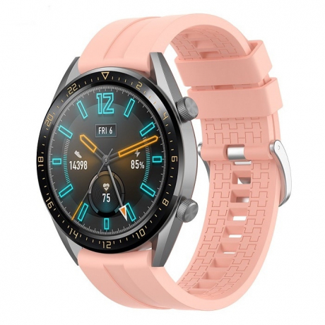 BStrap Silicone Cube řemínek na Huawei Watch GT3 46mm, sand pink (SHU004C0910)